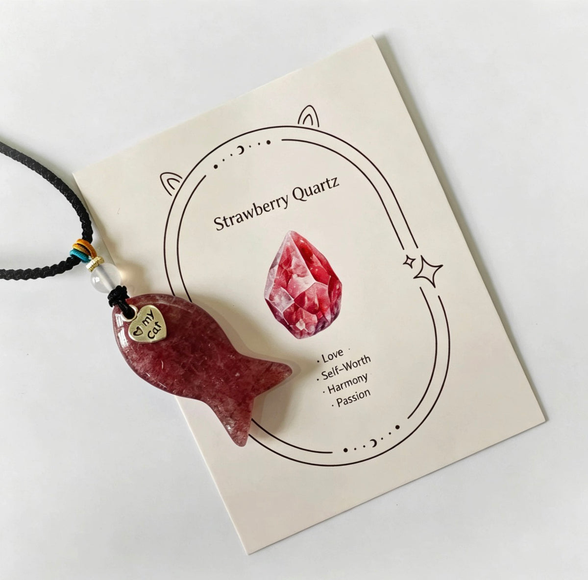 Fish-shaped pet crystal necklace - Human and pet united
