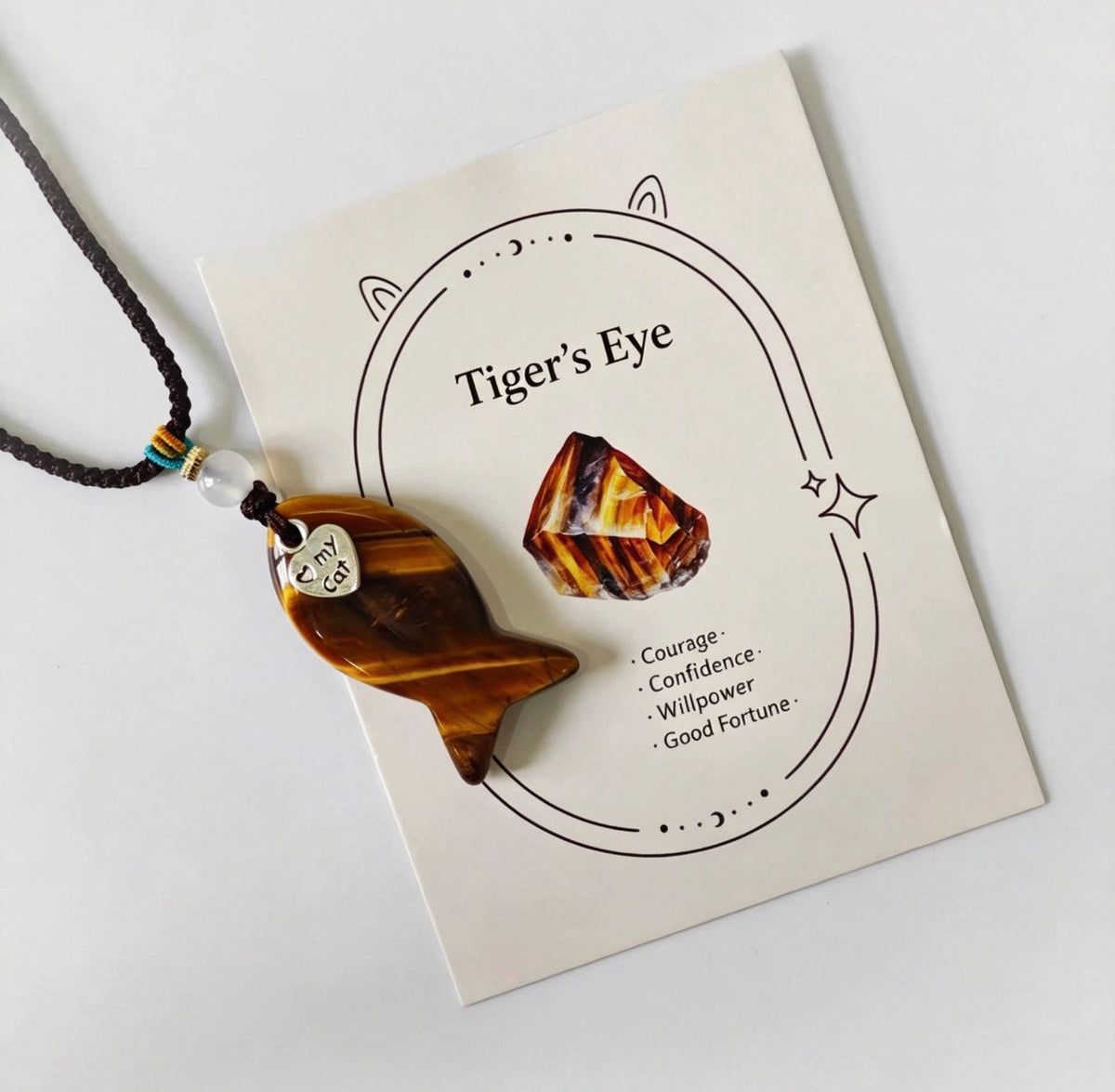 Fish-shaped pet crystal necklace - Human and pet united