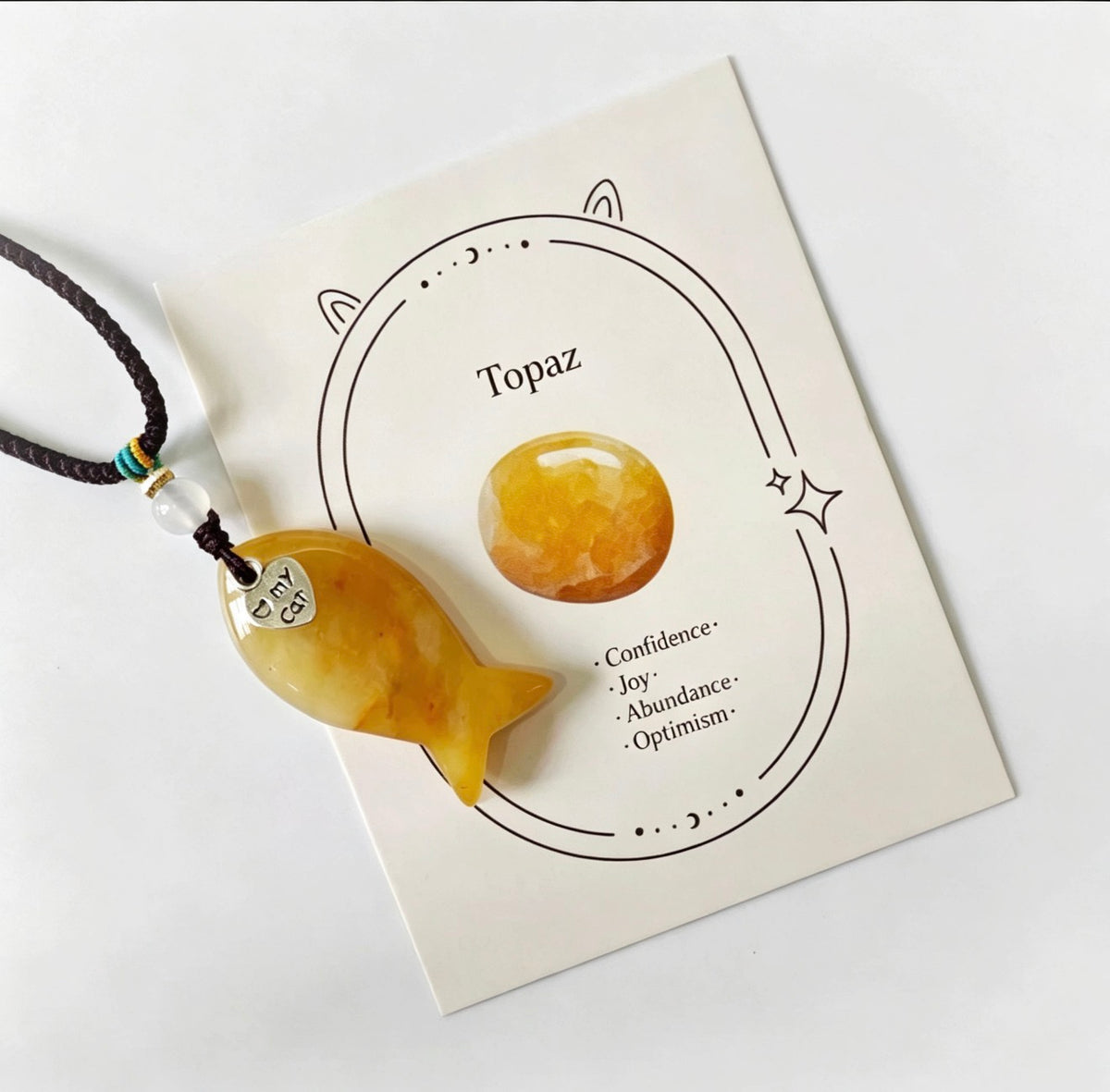 Fish-shaped pet crystal necklace - Human and pet united