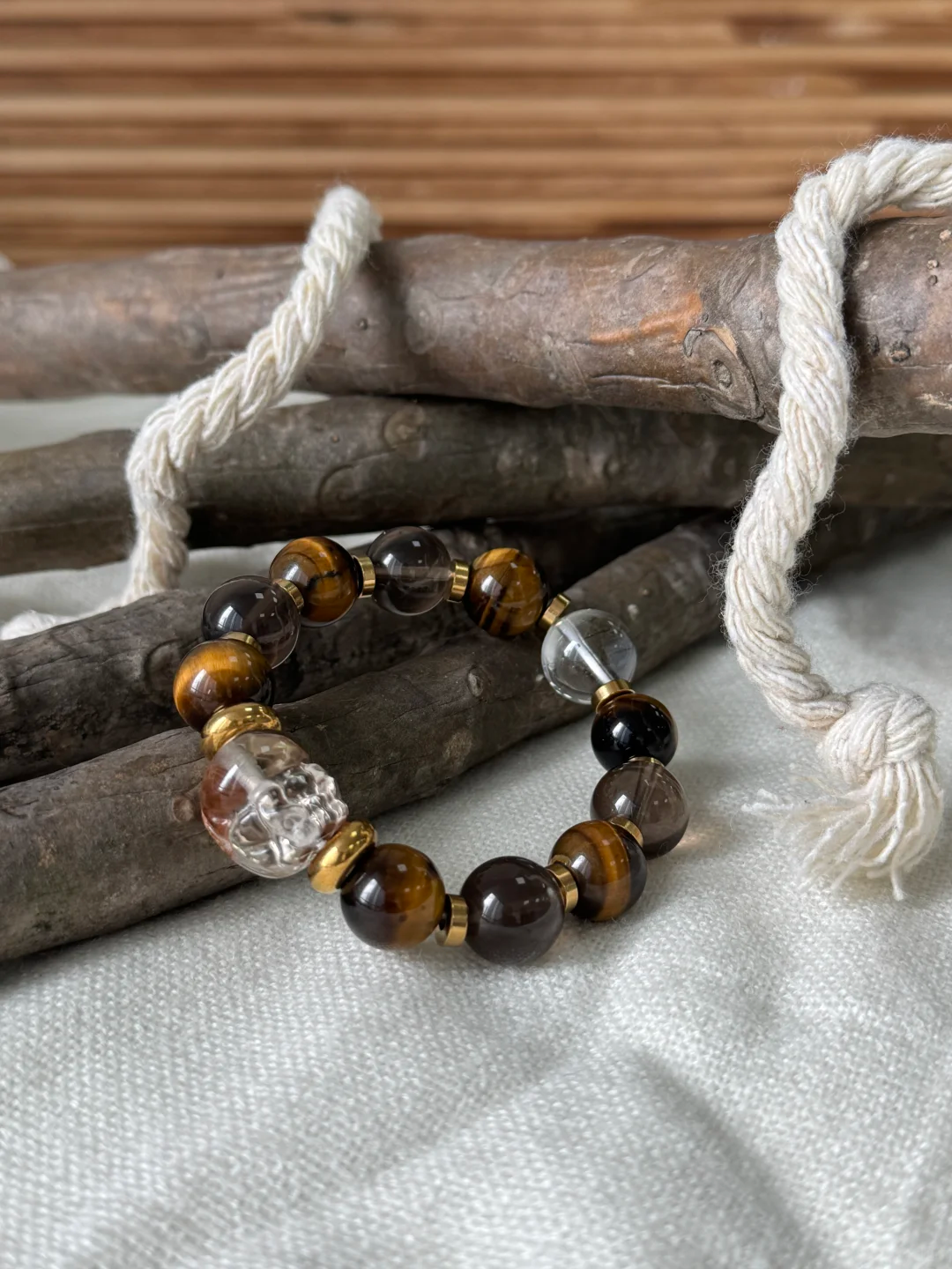 Pet natural crystal 丨tiger eye stone crystal tea crystal collar / bracelet