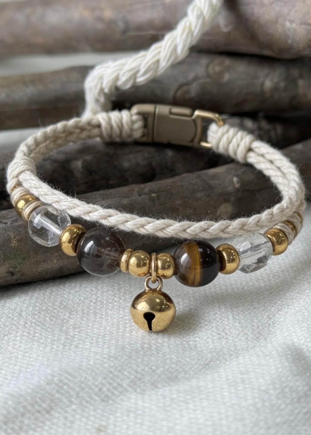 Pet natural crystal 丨tiger eye stone crystal tea crystal collar / bracelet